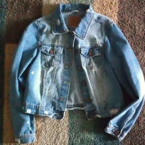 Cropped jean jacket